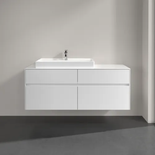 VILLEROY BOCH Toaletní skříňka Collaro, s osvětlením, 4 výsuvy, 1400 x 548 x 500 mm, lesklá bílá / lesklá bílá #C089B0DH, obrázek 3