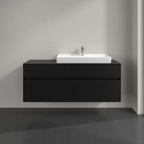VILLEROY BOCH Toaletní skříňka Collaro, s osvětlením, 4 výsuvy, 1400 x 548 x 500 mm, Volcano Black / Volcano Black #C090B0VL, obrázek 3