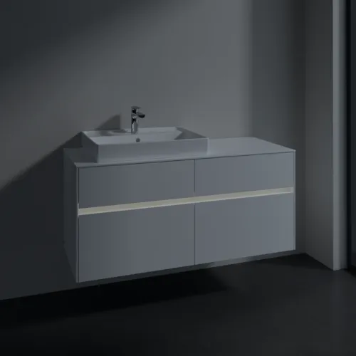 VILLEROY BOCH Collaro toaletní skříňka, s osvětlením, 4 výsuvy, 1200 x 548 x 500 mm, bílá matná / bílá matná #C082B0MS, obrázek 5