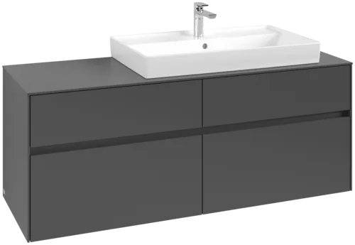 VILLEROY BOCH Collaro toaletní skříňka, s osvětlením, 4 výsuvy, 1400 x 548 x 500 mm, Grafit / Grafit #C090B0VR