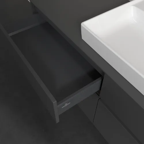 VILLEROY BOCH Collaro toaletní skříňka, s osvětlením, 4 výsuvy, 1400 x 548 x 500 mm, Grafit / Grafit #C090B0VR, obrázek 8