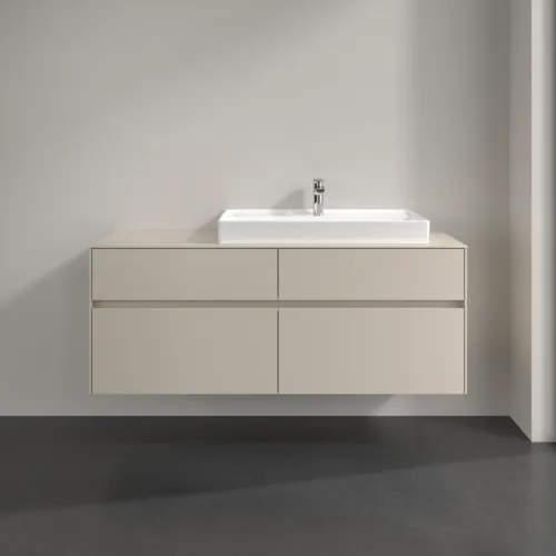 VILLEROY BOCH Toaletní skříňka Collaro, s osvětlením, 4 výsuvy, 1400 x 548 x 500 mm, Cashmere Grey / Cashmere Grey #C090B0VN, obrázek 3