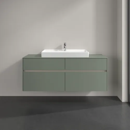 VILLEROY BOCH Toaletní skříňka Collaro, s osvětlením, 4 výsuvy, 1400 x 548 x 500 mm, Soft Green / Soft Green #C088B0AF, obrázek 3