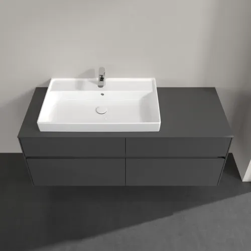 VILLEROY BOCH Toaletní skříňka Collaro, s osvětlením, 4 výsuvy, 1400 x 548 x 500 mm, lesklá šedá / lesklá šedá #C089B0FP, obrázek 4