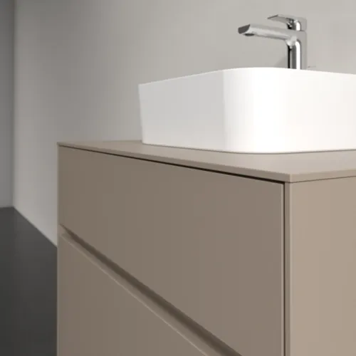 VILLEROY BOCH Toaletní skříňka Collaro, 2 výsuvy, 800 x 548 x 500 mm, taupe / taupe #C09300VM, obrázek 5