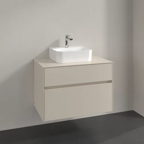 VILLEROY BOCH Toaletní skříňka Collaro, 2 výsuvy, 800 x 548 x 500 mm, Cashmere Grey / Cashmere Grey #C09300VN, obrázek 2