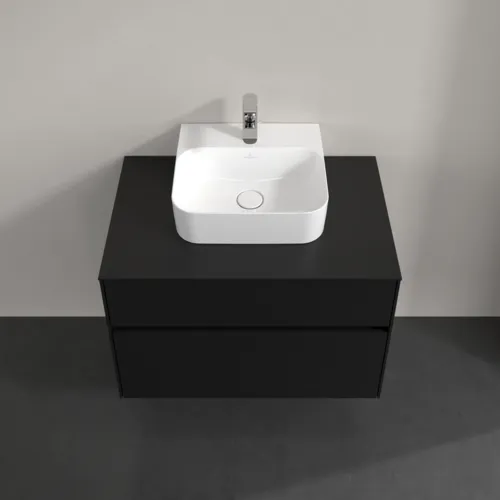 VILLEROY BOCH Toaletní skříňka Collaro, 2 výsuvy, 800 x 548 x 500 mm, Volcano Black / Volcano Black #C09300VL, obrázek 4