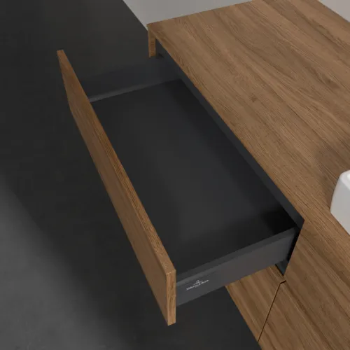 VILLEROY BOCH Toaletní skříňka Collaro, 4 výsuvy, 1400 x 548 x 500 mm, dub Kansas #C08600RH, obrázek 7