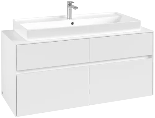 VILLEROY BOCH Toaletní skříňka Collaro, 4 výsuvy, 1200 x 548 x 500 mm, bílá matná / bílá matná #C09100MS