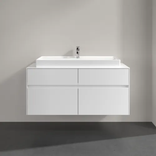 VILLEROY BOCH Toaletní skříňka Collaro, 4 výsuvy, 1200 x 548 x 500 mm, bílá matná / bílá matná #C09100MS, obrázek 3