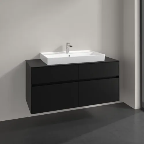 VILLEROY BOCH Toaletní skříňka Collaro, 4 výsuvy, 1200 x 548 x 500 mm, Volcano Black / Volcano Black #C08700VL, obrázek 2