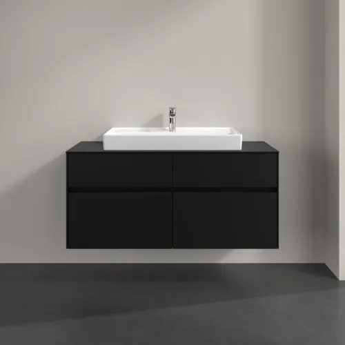 VILLEROY BOCH Toaletní skříňka Collaro, 4 výsuvy, 1200 x 548 x 500 mm, Volcano Black / Volcano Black #C08700VL, obrázek 3