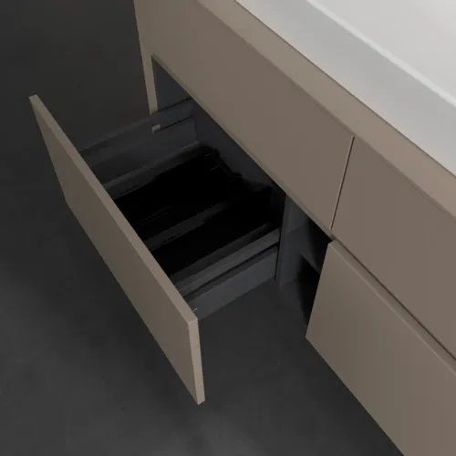 VILLEROY BOCH Toaletní skříňka Collaro, 4 výsuvy, 1200 x 548 x 500 mm, taupe / taupe #C08700VM, obrázek 6