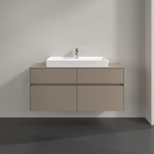 VILLEROY BOCH Toaletní skříňka Collaro, 4 výsuvy, 1200 x 548 x 500 mm, taupe / taupe #C08700VM, obrázek 3