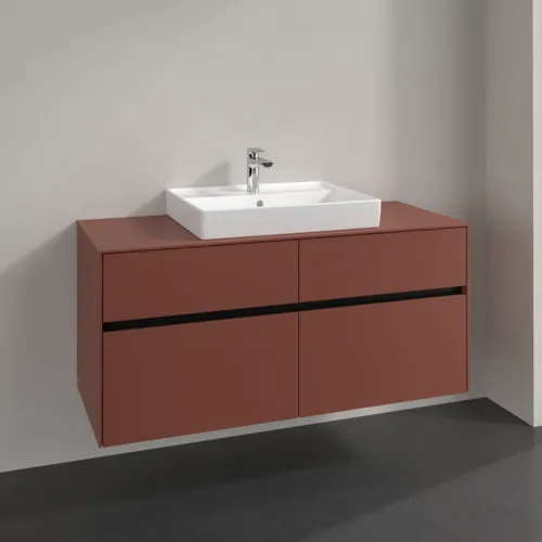 VILLEROY BOCH Toaletní skříňka Collaro, 4 výsuvy, 1200 x 548 x 500 mm, Vínově červená / Vínově červená #C08100AH, obrázek 2