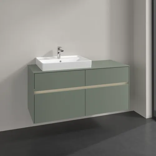 VILLEROY BOCH Toaletní skříňka Collaro, s osvětlením, 4 výsuvy, 1200 x 548 x 500 mm, Soft Green / Soft Green #C082B0AF, obrázek 2