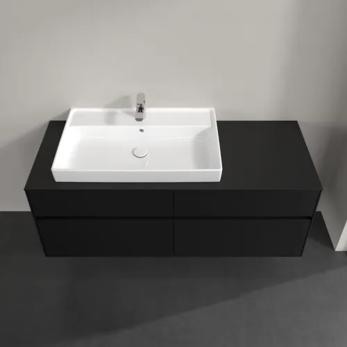 VILLEROY BOCH Toaletní skříňka Collaro, 4 výsuvy, 1400 x 548 x 500 mm, Volcano Black / Volcano Black #C08900VL, obrázek 4