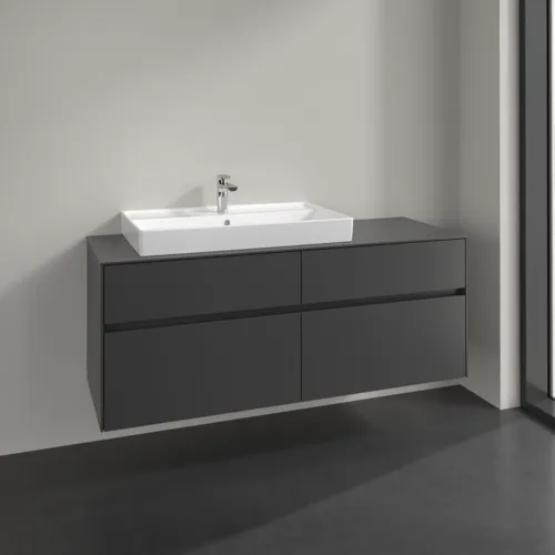 VILLEROY BOCH Toaletní skříňka Collaro, 4 výsuvy, 1400 x 548 x 500 mm, grafitová / grafitová #C08900VR, obrázek 2