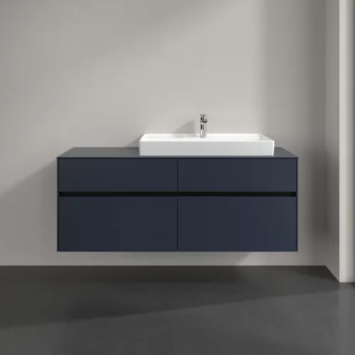 VILLEROY BOCH Toaletní skříňka Collaro, 4 zásuvky, 1400 x 548 x 500 mm, Marine Blue / Marine Blue #C09000VQ, obrázek 3
