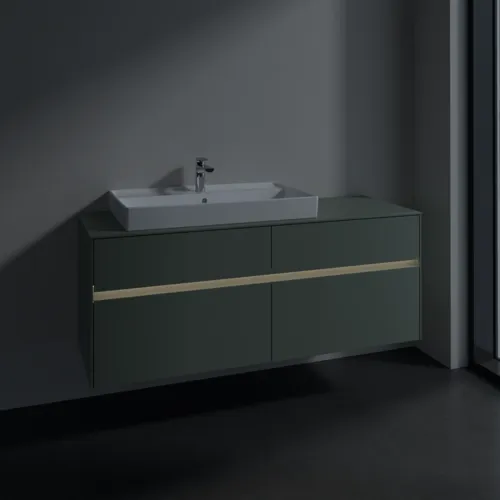 VILLEROY BOCH Toaletní skříňka Collaro, s osvětlením, 4 výsuvy, 1400 x 548 x 500 mm, Soft Green / Soft Green #C089B0AF, obrázek 5