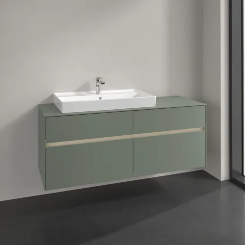 VILLEROY BOCH Toaletní skříňka Collaro, s osvětlením, 4 výsuvy, 1400 x 548 x 500 mm, Soft Green / Soft Green #C089B0AF, obrázek 2