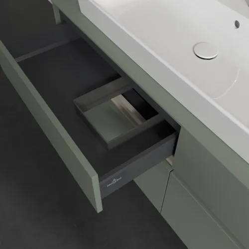 VILLEROY BOCH Toaletní skříňka Collaro, s osvětlením, 4 výsuvy, 1400 x 548 x 500 mm, Soft Green / Soft Green #C089B0AF, obrázek 8