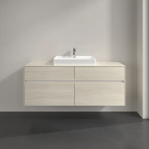 VILLEROY BOCH Toaletní skříňka Collaro, 4 výsuvy, 1400 x 548 x 500 mm, bílý dub / bílý dub #C08400AA, obrázek 3