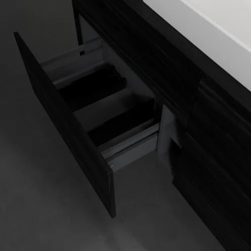 VILLEROY BOCH Toaletní skříňka Collaro, 4 výsuvy, 1400 x 548 x 500 mm, černý dub / černý dub #C08400AB, obrázek 6