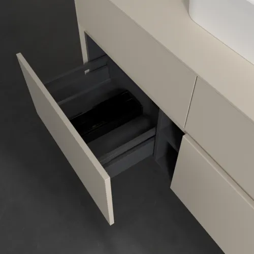 VILLEROY BOCH Toaletní skříňka Collaro, 4 výsuvy, 1200 x 548 x 500 mm, Cashmere Grey / Cashmere Grey #C09700VN, obrázek 6