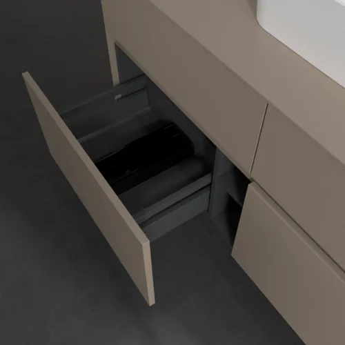 VILLEROY BOCH Toaletní skříňka Collaro, 4 výsuvy, 1200 x 548 x 500 mm, taupe / taupe #C09700VM, obrázek 6