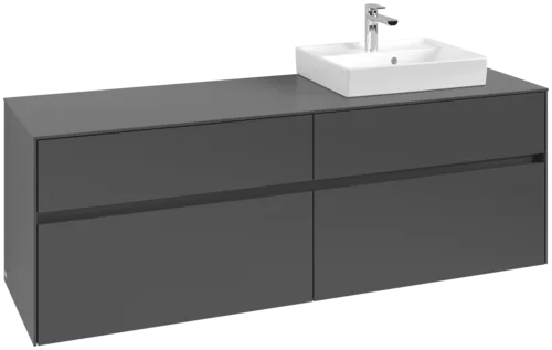 VILLEROY BOCH Toaletní skříňka Collaro, s osvětlením, 4 výsuvy, 1600 x 548 x 500 mm, Grafit / Grafit #C079B0VR