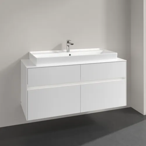 VILLEROY BOCH Collaro toaletní skříňka, s osvětlením, 4 výsuvy, 1200 x 548 x 500 mm, lesklá bílá / lesklá bílá #C091B0DH, obrázek 2