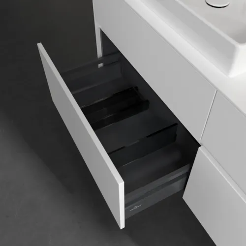 VILLEROY BOCH Toaletní skříňka Collaro, s osvětlením, 4 výsuvy, 1400 x 548 x 500 mm, bílá matná / bílá matná #C085B0MS, obrázek 7