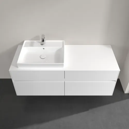 VILLEROY BOCH Toaletní skříňka Collaro, s osvětlením, 4 výsuvy, 1400 x 548 x 500 mm, bílá matná / bílá matná #C085B0MS, obrázek 4