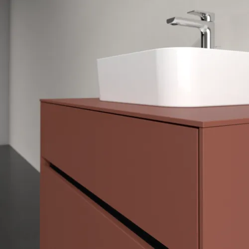 VILLEROY BOCH Toaletní skříňka Collaro, 2 výsuvy, 800 x 548 x 500 mm, vínově červená / vínově červená #C09300AH, obrázek 5