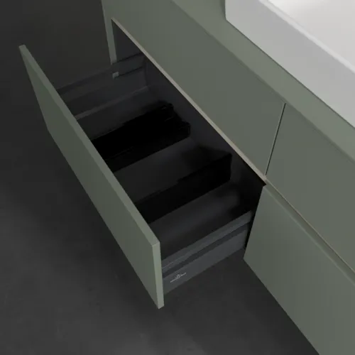 VILLEROY BOCH Toaletní skříňka Collaro, s osvětlením, 4 výsuvy, 1400 x 548 x 500 mm, Soft Green / Soft Green #C090B0AF, obrázek 7