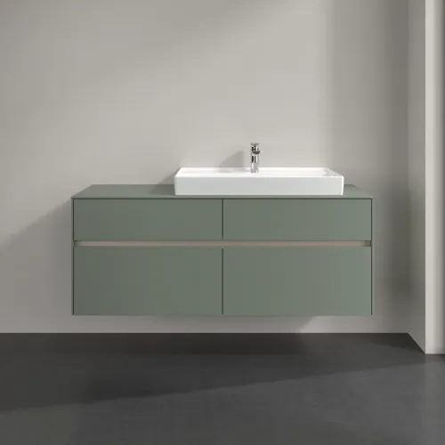 VILLEROY BOCH Toaletní skříňka Collaro, s osvětlením, 4 výsuvy, 1400 x 548 x 500 mm, Soft Green / Soft Green #C090B0AF, obrázek 3