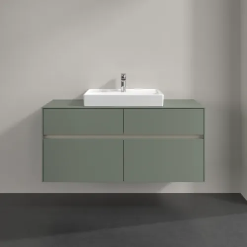VILLEROY BOCH Toaletní skříňka Collaro, s osvětlením, 4 výsuvy, 1200 x 548 x 500 mm, Soft Green / Soft Green #C081B0AF, obrázek 3