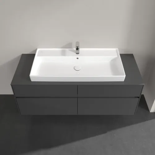 VILLEROY BOCH Toaletní skříňka Collaro, s osvětlením, 4 výsuvy, 1400 x 548 x 500 mm, lesklá šedá / lesklá šedá #C092B0FP, obrázek 4