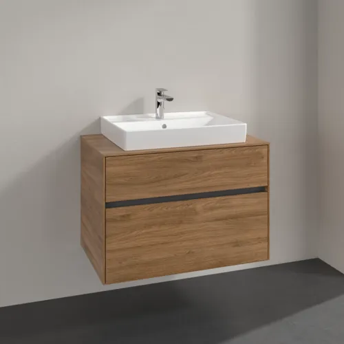 VILLEROY BOCH Toaletní skříňka Collaro, 2 výsuvy, 800 x 548 x 500 mm, dub Kansas #C08000RH, obrázek 2