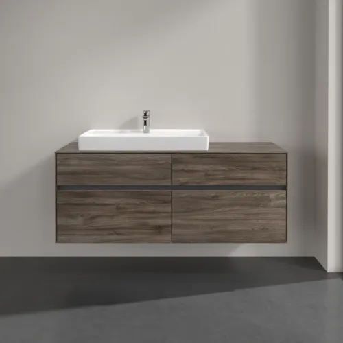 VILLEROY BOCH Toaletní skříňka Collaro, 4 výsuvy, 1400 x 548 x 500 mm, dub kamenný #C08900RK, obrázek 3