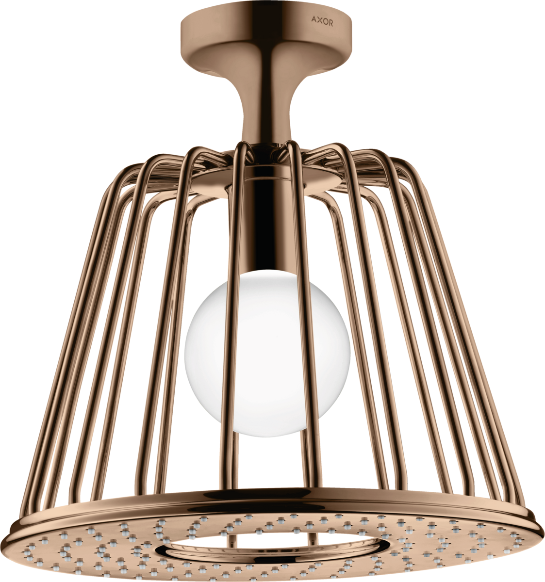 HANSGROHE AXOR LampShower/Nendo LampShower 275 1jet s připojením ke stropu #26032300 - Leštěné červené zlato