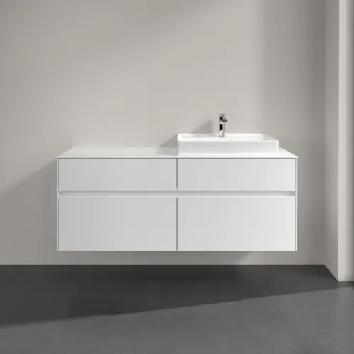 VILLEROY BOCH Toaletní skříňka Collaro, 4 výsuvy, 1400 x 548 x 500 mm, bílá matná / bílá matná #C08600MS, obrázek 3