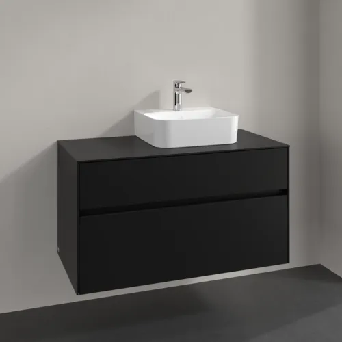 VILLEROY BOCH Collaro toaletní skříňka, 2 výsuvy, 1000 x 548 x 500 mm, Volcano Black / Volcano Black #C09600VL, obrázek 2