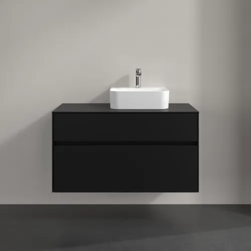 VILLEROY BOCH Collaro toaletní skříňka, 2 výsuvy, 1000 x 548 x 500 mm, Volcano Black / Volcano Black #C09600VL, obrázek 3