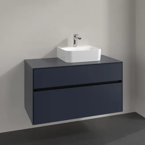 VILLEROY BOCH Toaletní skříňka Collaro, 2 výsuvy, 1000 x 548 x 500 mm, Marine Blue / Marine Blue #C09600VQ, obrázek 2