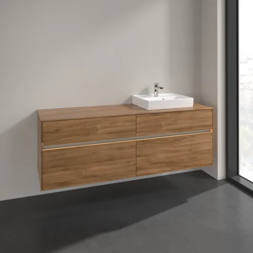 VILLEROY BOCH Toaletní skříňka Collaro, s osvětlením, 4 výsuvy, 1600 x 548 x 500 mm, dub Kansas #C079B0RH, obrázek 2