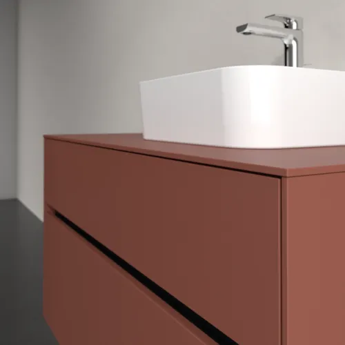 VILLEROY BOCH Collaro toaletní skříňka, s osvětlením, 2 výsuvy, 1000 x 548 x 500 mm, Vínově červená / Vínově červená #C096B0AH, obrázek 6