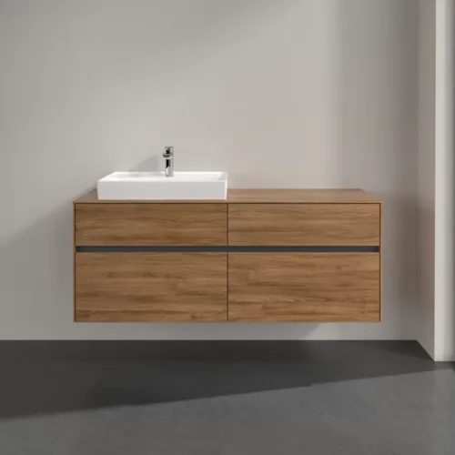 VILLEROY BOCH Toaletní skříňka Collaro, s osvětlením, 4 výsuvy, 1400 x 548 x 500 mm, dub Kansas #C085B0RH, obrázek 3
