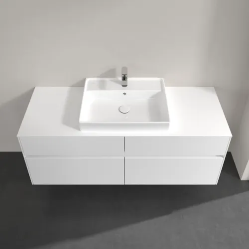 VILLEROY BOCH Toaletní skříňka Collaro, s osvětlením, 4 výsuvy, 1400 x 548 x 500 mm, bílá matná / bílá matná #C084B0MS, obrázek 4